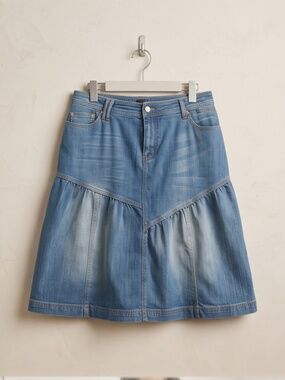 Knee Length Denim Skirt